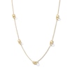 Thumbnail Image 1 of Interlocking Circles Station Chain Necklace in Hollow 14K Gold