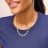 Thumbnail Image 2 of Oval Large and Small Mirror Chain Necklace in Solid 14K Gold - 18"