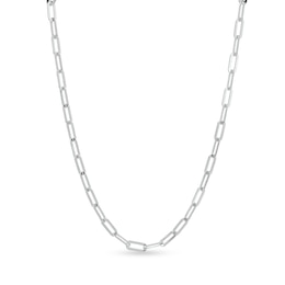 3.9mm Paper Clip Chain Necklace in Solid Sterling Silver - 18”