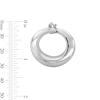 Thumbnail Image 3 of 33.0mm Tapered Twist Hoop Earrings in Hollow Sterling Silver