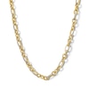 Thumbnail Image 1 of Diamond-Cut Alternating Glitter Link Chain Necklace in Hollow 10K Gold