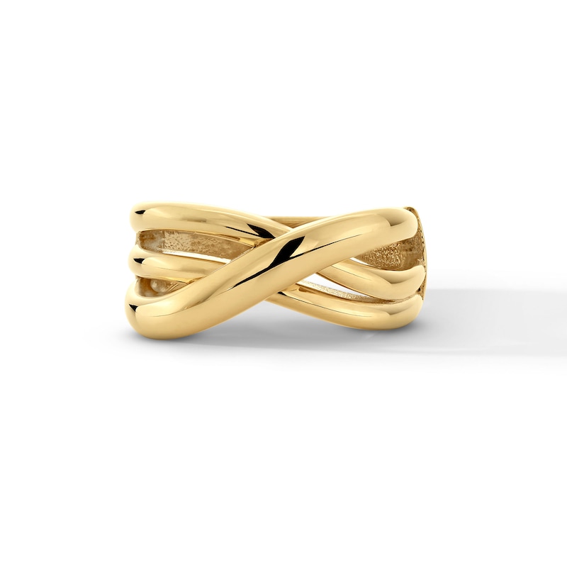 Main Image 2 of Crossover Ring in Solid 14K Gold