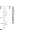 Thumbnail Image 3 of 4.0mm White Lab-Created Sapphire Seven Stone Linear Drop Earrings in Sterling Silver