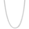 Thumbnail Image 1 of 3.5mm Diamond-Cut Greek Key Herringbone Chain Necklace in Solid Sterling Silver
