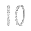 Thumbnail Image 1 of 2 CT. T.W. Lab-Grown Diamond Hoop Earrings in 10K White Gold (I/I1)