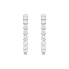 Thumbnail Image 3 of 2 CT. T.W. Lab-Grown Diamond Hoop Earrings in 10K White Gold (I/I1)
