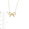 Thumbnail Image 4 of Bow Necklace in Solid 14K Gold