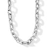 Thumbnail Image 1 of 9.7mm Hammered Liquid Link Paper Clip Chain Necklace in Hollow Sterling Silver - 17"