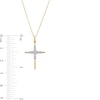 Thumbnail Image 3 of 1/10 CT. T.W. Diamond Miracle Graduated Cross Pendant in Sterling Silver with 14K Gold Plate