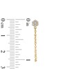 Thumbnail Image 3 of 1/5 CT. T.W. Multi-Diamond Chain Drop Front/Back Earrings in 10K Gold