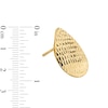Thumbnail Image 2 of Diamond-Cut Teardrop Stud Earrings in Solid 14K Gold