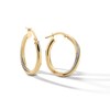 Thumbnail Image 1 of 34.0mm Glitter Enamel Twist Hoop Earrings in Hollow 10K Gold