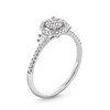 Thumbnail Image 3 of 1/4 CT. T.W. Multi-Diamond Open Frame Double Collar Promise Ring in 10K White Gold