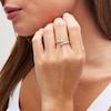 Thumbnail Image 2 of 1/4 CT. T.W. Emerald-Shaped Multi-Diamond Open Bypass Promise Ring in 10K White Gold