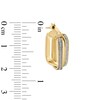 Thumbnail Image 2 of 20.0mm Glitter Enamel Twist Square Hoop Earrings in Hollow 10K Gold