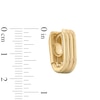 Thumbnail Image 2 of 17.6mm Geometric Triple Row Hoop Earrings in Semi-Solid 10K Gold