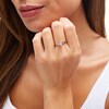 Thumbnail Image 2 of 1/5 CT. T.W. Diamond Marquise-Shaped Cluster Promise Ring in Sterling Silver with 14K Gold Plate