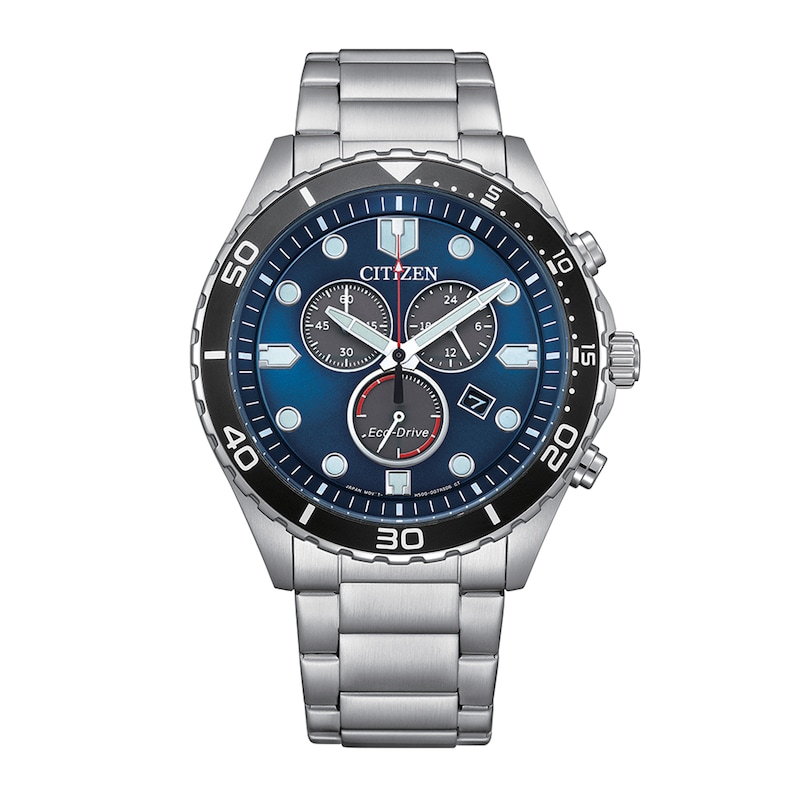 Main Image 1 of Men’s Citizen Eco-Drive® Sporty-Aqua Chronograph Watch with Blue Dial (Model: AT2560-84L)
