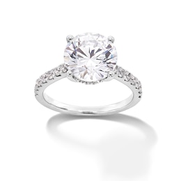 4-1/2 CT. T.W. Certified Lab-Grown Diamond Hidden Frame Engagement Ring in 14K White Gold (F/VS2)