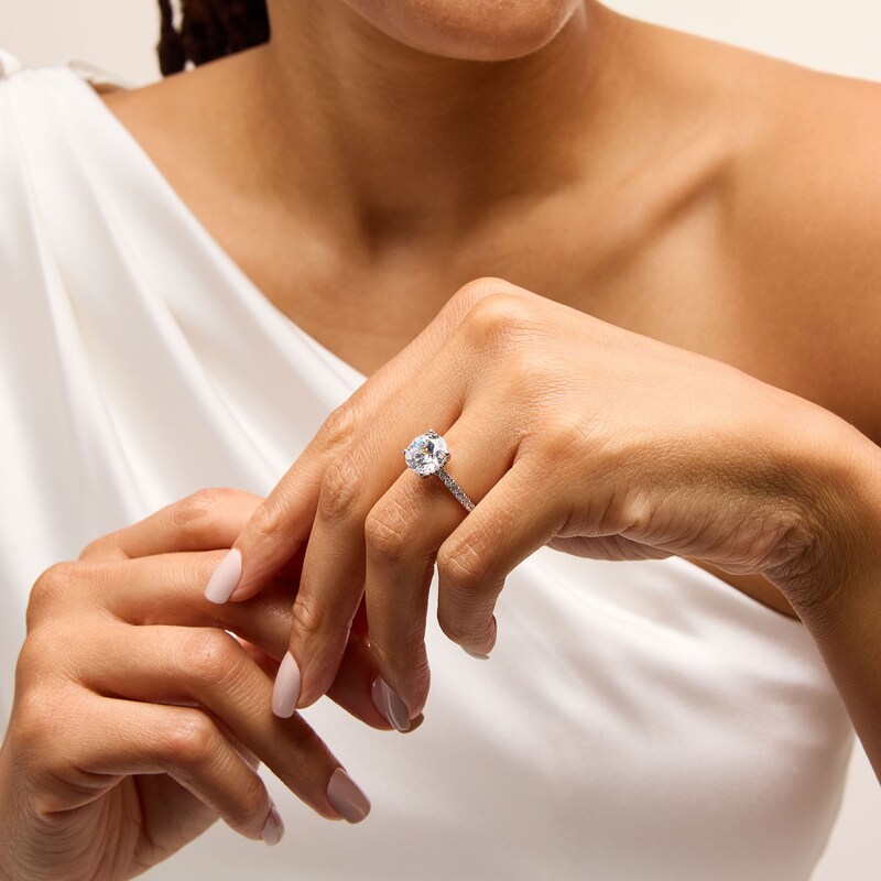 Main Image 2 of 4-1/2 CT. T.W. Certified Lab-Grown Diamond Hidden Frame Engagement Ring in 14K White Gold (F/VS2)