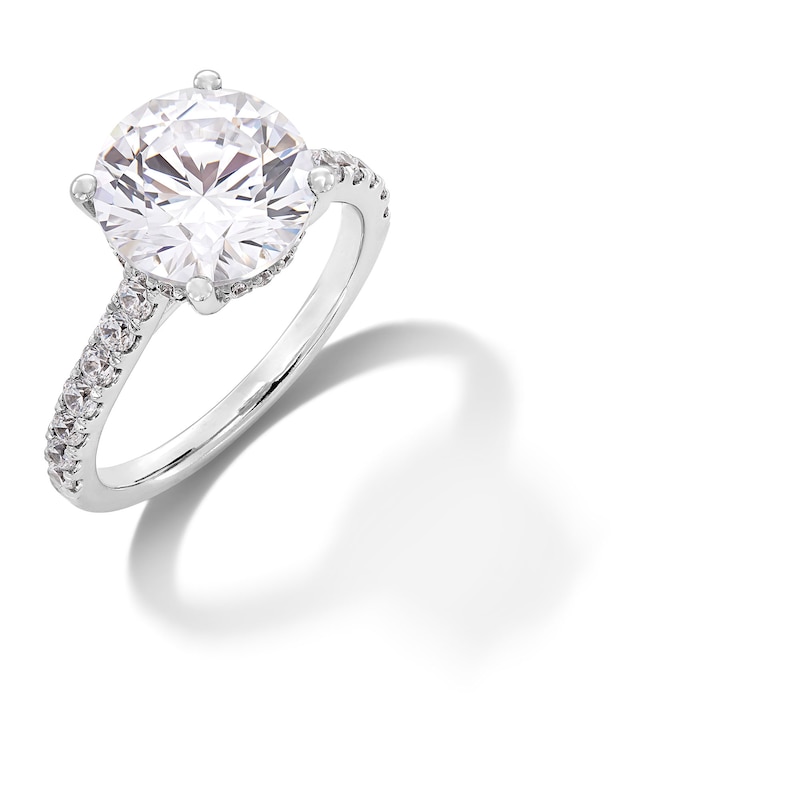 Main Image 3 of 4-1/2 CT. T.W. Certified Lab-Grown Diamond Hidden Frame Engagement Ring in 14K White Gold (F/VS2)