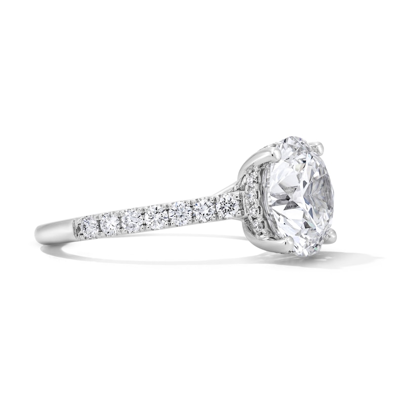 Main Image 4 of 4-1/2 CT. T.W. Certified Lab-Grown Diamond Hidden Frame Engagement Ring in 14K White Gold (F/VS2)