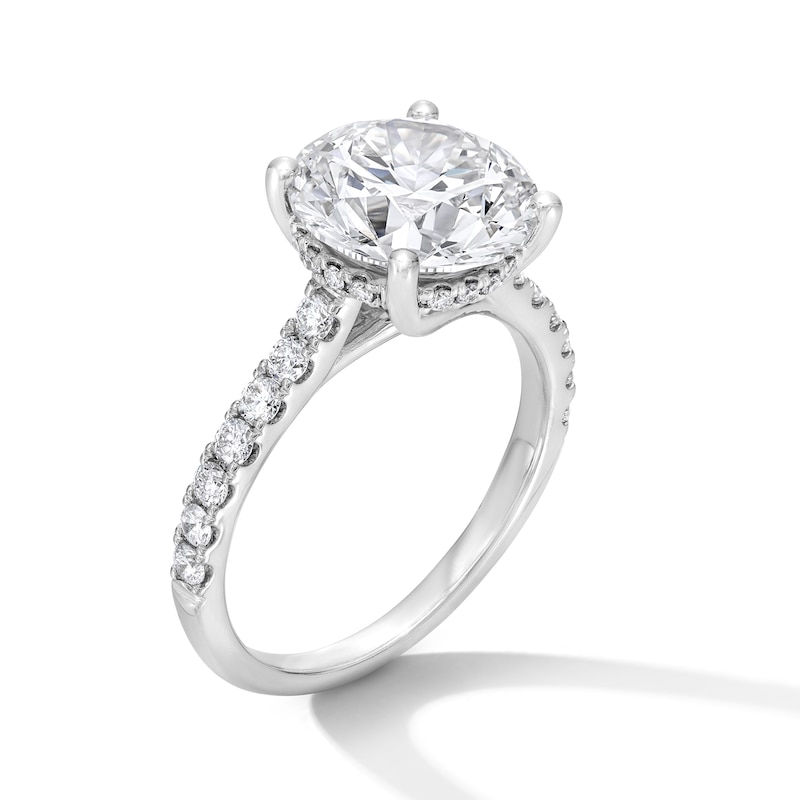 Main Image 5 of 4-1/2 CT. T.W. Certified Lab-Grown Diamond Hidden Frame Engagement Ring in 14K White Gold (F/VS2)