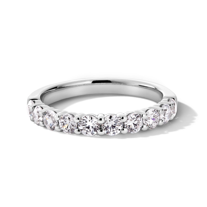 Main Image 1 of 1 CT. T.W. Certified Lab-Grown Diamond Ten Stone Anniversary Band in 14K White Gold (F/VS2)