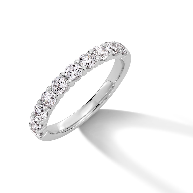 Main Image 3 of 1 CT. T.W. Certified Lab-Grown Diamond Ten Stone Anniversary Band in 14K White Gold (F/VS2)