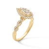 Thumbnail Image 3 of 1/2 CT. T.W. Pear-Shaped Multi-Diamond Frame Twist Shank Engagement Ring in 10K Gold