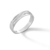 Thumbnail Image 3 of 1/20 CT. T.W. Diamond Channel-Set Zig-Zag Anniversary Band in 10K White Gold