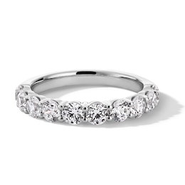 1-1/2 CT. T.W. Certified Lab-Grown Diamond Ten Stone Anniversary Band in 14K White Gold (F/VS2)