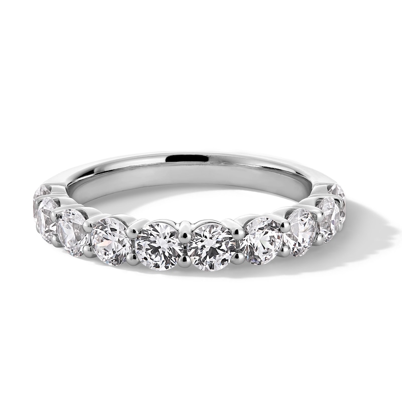 Main Image 1 of 1-1/2 CT. T.W. Certified Lab-Grown Diamond Ten Stone Anniversary Band in 14K White Gold (F/VS2)