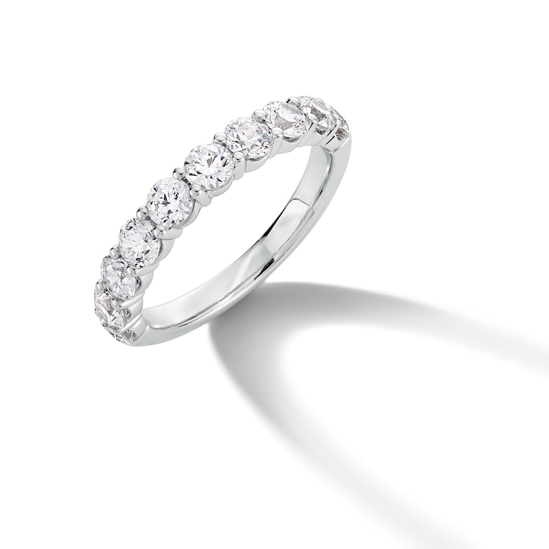 Main Image 3 of 1-1/2 CT. T.W. Certified Lab-Grown Diamond Ten Stone Anniversary Band in 14K White Gold (F/VS2)
