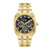 Thumbnail Image 1 of Men’s Bulova Diamond Accent Gold-Tone IP Chronograph Watch with Square Black Dial (Model: 97D138)