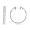 Thumbnail Image 3 of 1 CT. T.W. Lab-Grown Diamond Hoop Earrings in Sterling Silver