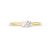 Thumbnail Image 4 of Freshwater Cultured Pearl and 1/10 CT. T.W. Diamond Toi et Moi Ring in 10K Gold