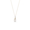 Thumbnail Image 1 of 6.0mm Freshwater Cultured Pearl and Diamond Accent Twist Drop Pendant in 10K Gold