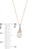 Thumbnail Image 3 of 6.0mm Freshwater Cultured Pearl and Diamond Accent Twist Drop Pendant in 10K Gold