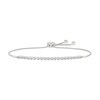 Thumbnail Image 1 of 1 CT. T.W. Lab-Grown Diamond Bubbles Line Bolo Bracelet in Sterling Silver - 9.0"