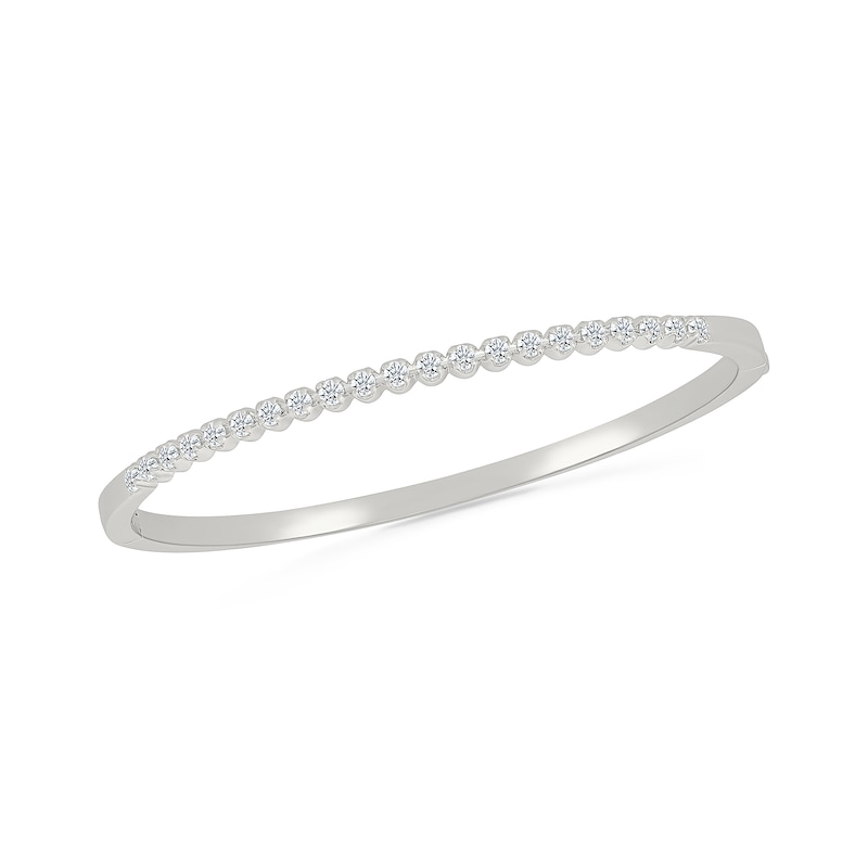 Main Image 1 of 1 CT. T.W. Lab-Grown Diamond Bubbles Bangle in Sterling Silver