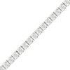 Thumbnail Image 1 of 1 CT. T.W. Lab-Grown Diamond Miracle Square Link Tennis Bracelet in Sterling Silver - 7.25"