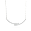 Thumbnail Image 1 of 1 CT. T.W. Lab-Grown Diamond Bypass Curved Bar Necklace in Sterling Silver