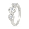 Thumbnail Image 3 of 1/3 CT. T.W. Lab-Grown Diamond Three Stone Open Twist Ring in Sterling Silver