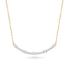 Thumbnail Image 1 of 1/2 CT. T.W. Lab-Grown Diamond Five Stone Curved Bar Necklace in Sterling Silver with 10K Gold Plate