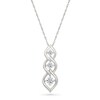 Thumbnail Image 1 of 1/3 CT. T.W. Lab-Grown Diamond Graduated Three Stone Flame Drop Pendant in Sterling Silver
