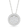 Thumbnail Image 1 of 1/2 CT. T.W. Lab-Grown Multi-Diamond Frame Pendant in Sterling Silver