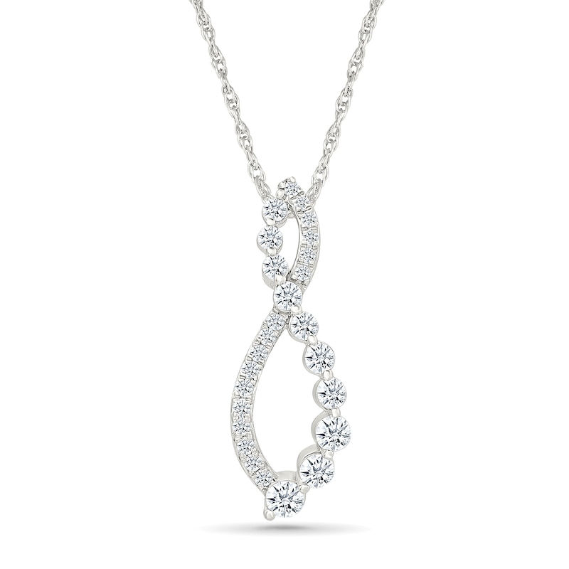 Main Image 1 of 1/2 CT. T.W. Journey Lab-Grown Diamond Infinity Pendant in Sterling Silver