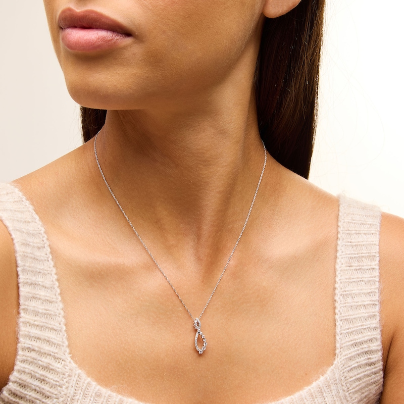 Main Image 2 of 1/2 CT. T.W. Journey Lab-Grown Diamond Infinity Pendant in Sterling Silver