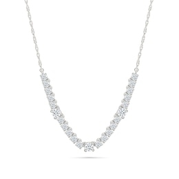1-1/2 CT. T.W. Lab-Grown Diamond Station Line Necklace in Sterling Silver